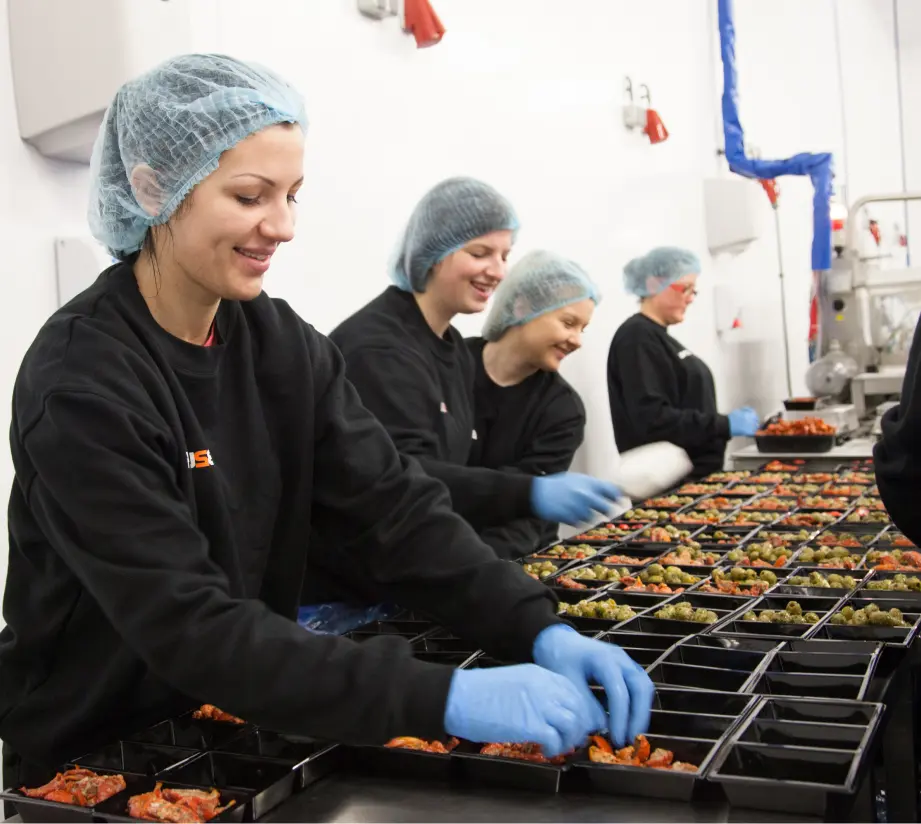 Meat packing work